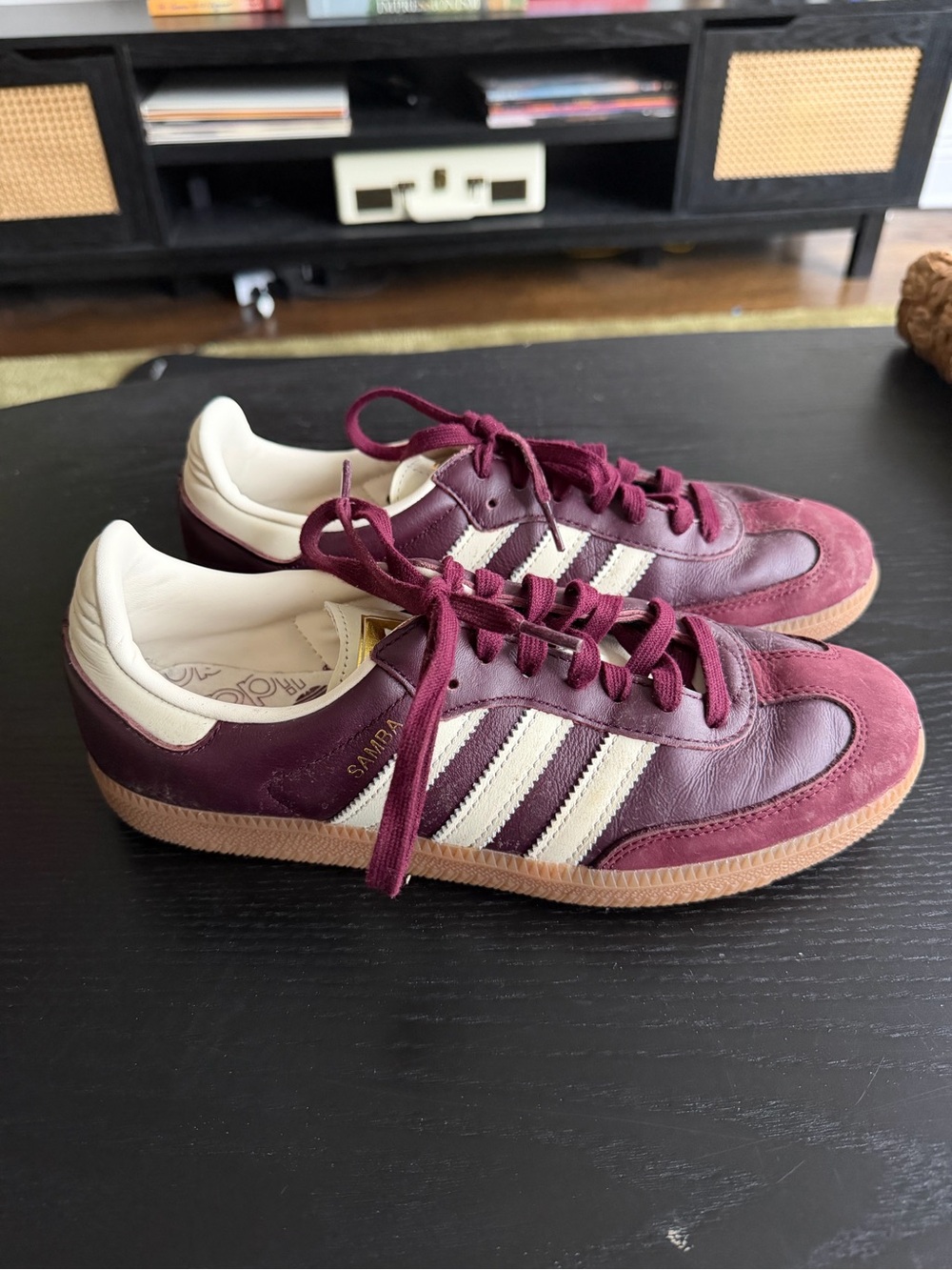 adidas Samba Sneakers - Burgundy and White